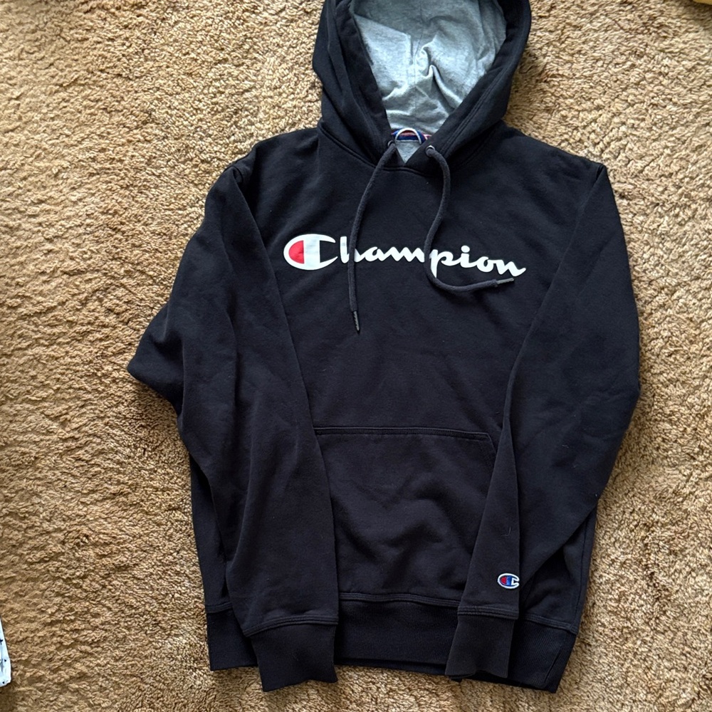 Champion Black and Gray Hoodie